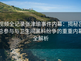 视频全记录张津瑜事件内幕：揭秘吕总参与与卫生间黑料纷争的重重内幕全解析