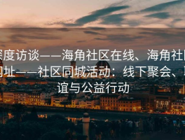 深度访谈——海角社区在线、海角社区网址——社区同城活动：线下聚会、联谊与公益行动