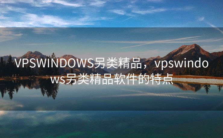 VPSWINDOWS另类精品，vpswindows另类精品软件的特点